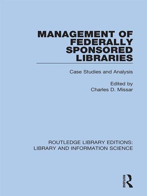 cover image of Management of Federally Sponsored Libraries